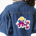 Girl Flying on a Dragon Large Custom Shape Patch - 2XL