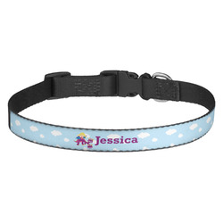 Girl Flying on a Dragon Dog Collar - Medium (Personalized)