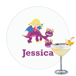 Girl Flying on a Dragon Printed Drink Topper (Personalized)