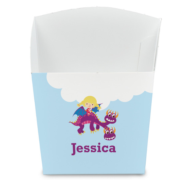 Custom Girl Flying on a Dragon French Fry Favor Boxes (Personalized)