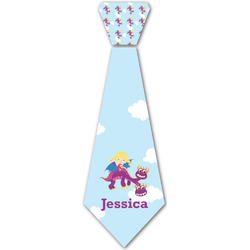Girl Flying on a Dragon Iron On Tie - 4 Sizes w/ Name or Text