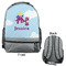 Girl Flying on a Dragon Large Backpack - Gray - Front & Back View