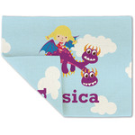 Girl Flying on a Dragon Double-Sided Linen Placemat - Single w/ Name or Text