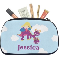 Girl Flying on a Dragon Makeup / Cosmetic Bag - Medium (Personalized)