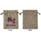 Girl Flying on a Dragon Medium Burlap Gift Bag - Front Approval