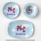 Girl Flying on a Dragon Microwave & Dishwasher Safe CP Plastic Dishware - Group