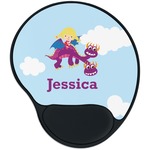 Girl Flying on a Dragon Mouse Pad with Wrist Support