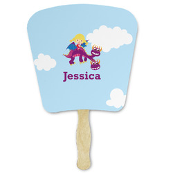 Girl Flying on a Dragon Paper Fan (Personalized)