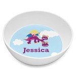 Girl Flying on a Dragon Melamine Bowl - 8 oz (Personalized)