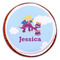 Girl Flying on a Dragon Printed Icing Circle - Large - On Cookie