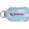 Girl Flying on a Dragon Sanitizer Holder Keychain - Small (Back)