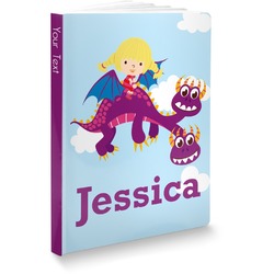 Girl Flying on a Dragon Softbound Notebook - 7.25" x 10" (Personalized)
