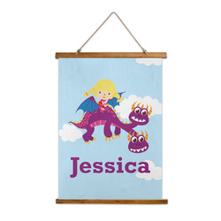 Girl Flying on a Dragon Wall Hanging Tapestry (Personalized)