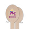 Girl Flying on a Dragon Wooden Food Pick - Oval - Single Sided - Front & Back