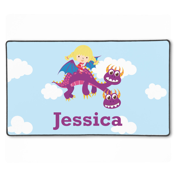 Custom Girl Flying on a Dragon XXL Gaming Mouse Pad - 24" x 14" (Personalized)