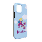 Girl Flying on a Dragon iPhone Case - Rubber Lined - iPhone 13 Pro (Personalized)