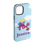 Girl Flying on a Dragon iPhone Case - Rubber Lined - iPhone 15 Pro (Personalized)