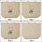 Flying a Dragon 3 Reusable Cotton Grocery Bags - Front & Back View