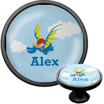 Flying a Dragon Cabinet Knob (Black) (Personalized)