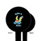 Flying a Dragon Black Plastic 6" Food Pick - Round - Single Sided - Front & Back