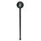 Flying a Dragon Black Plastic 7" Stir Stick - Round - Single Stick