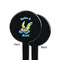 Flying a Dragon Black Plastic 7" Stir Stick - Single Sided - Round - Front & Back