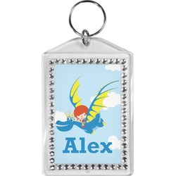 Flying a Dragon Bling Keychain (Personalized)