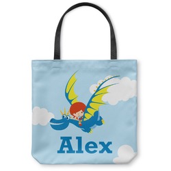 Flying a Dragon Canvas Tote Bag - Small - 13"x13" (Personalized)