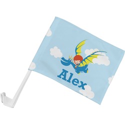 Flying a Dragon Car Flag - Small w/ Name or Text