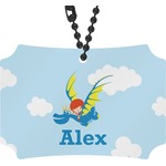 Flying a Dragon Rear View Mirror Ornament (Personalized)