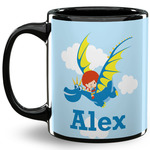 Flying a Dragon 11 Oz Coffee Mug - Black (Personalized)