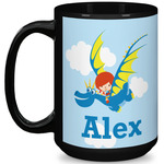 Flying a Dragon 15 Oz Coffee Mug - Black (Personalized)