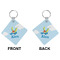 Flying a Dragon Diamond Keychain (Front + Back)