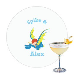 Flying a Dragon Printed Drink Topper - 3.25" (Personalized)