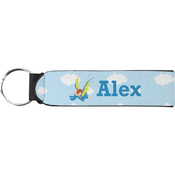 Custom Flying a Dragon Neoprene Keychain Fob (Personalized)