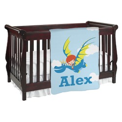 Flying a Dragon Baby Blanket (Double Sided) (Personalized)