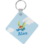 Flying a Dragon Diamond Plastic Keychain w/ Name or Text