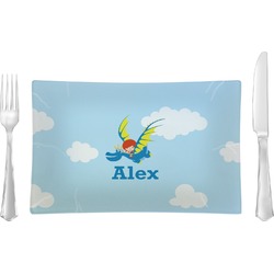 Flying a Dragon Rectangular Glass Lunch / Dinner Plate - Single or Set (Personalized)