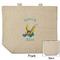 Flying a Dragon Reusable Cotton Grocery Bag - Front & Back View