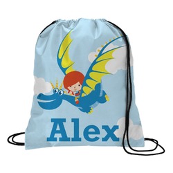 Flying a Dragon Drawstring Backpack - Medium (Personalized)