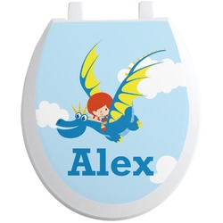 Flying a Dragon Toilet Seat Decal - Round (Personalized)