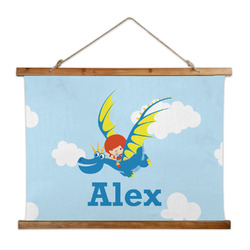 Flying a Dragon Wall Hanging Tapestry - Wide (Personalized)