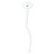 Flying a Dragon White Plastic 7" Stir Stick - Oval - Single Stick