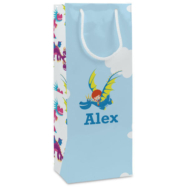 Custom Flying a Dragon Wine Gift Bags - Matte (Personalized)