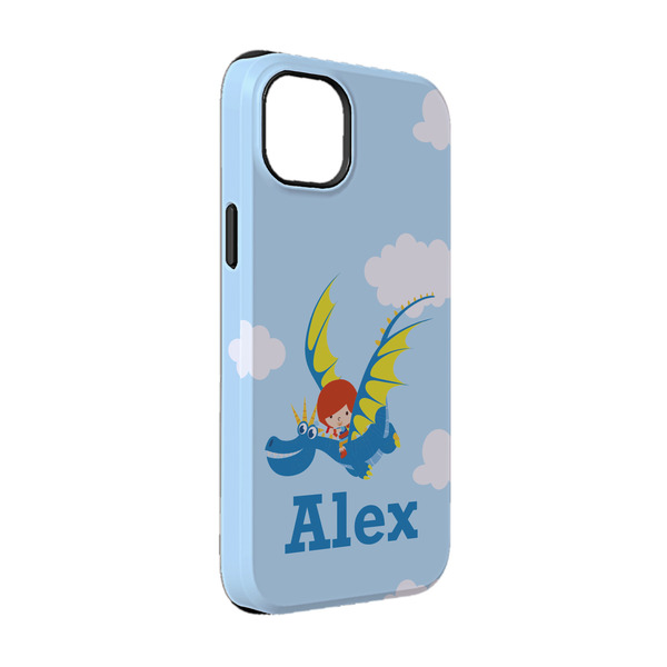 Custom Flying a Dragon iPhone Case - Rubber Lined - iPhone 14 Pro (Personalized)