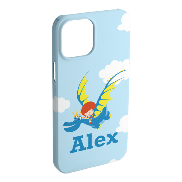 Custom Flying a Dragon iPhone Case - Plastic - iPhone 15 Plus (Personalized)