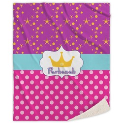 Sparkle & Dots Sherpa Throw Blanket - 50"x60" (Personalized)