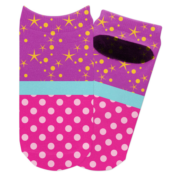 Custom Sparkle & Dots Adult Ankle Socks