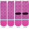 Sparkle & Dots Adult Crew Socks - Double Pair - Front and Back - Apvl