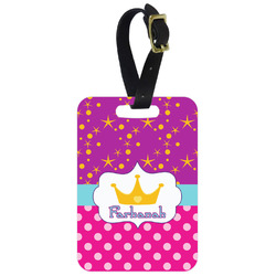 Sparkle & Dots Metal Luggage Tag w/ Name or Text